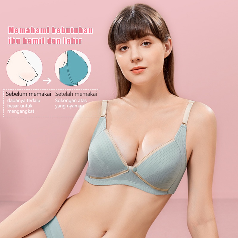 Bra Menyusui Busa Tanpa Kawat Maternity Bra IB jumbo BH menyusui kancing depan XY01