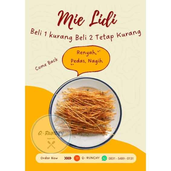 

MIE LIDI | BITING-BITINGAN| PEDAS | BUMBU BASAH | KERING