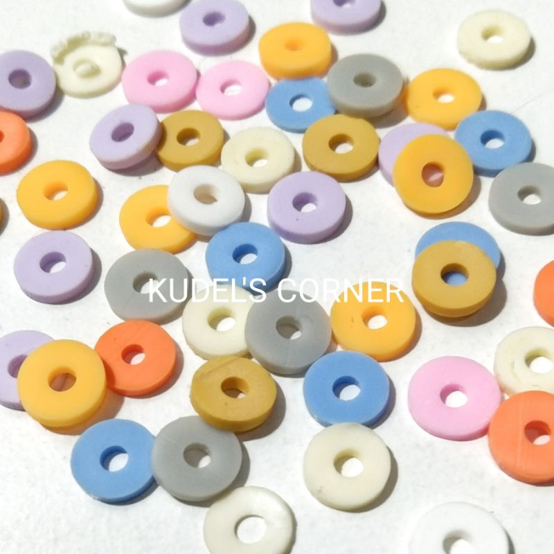 manik Mote spacer/pembatas manik polymer clay lembut 6mm