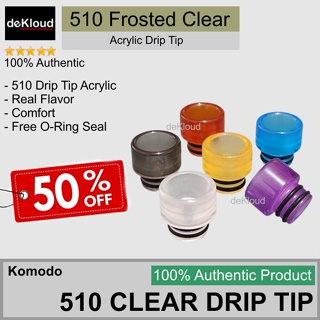 DISKON 50% Authentic 510 Clear K107 Drip Tip | driptip anti panas