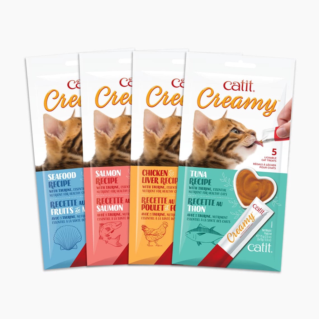 Catit Creamy Cat Treats 5 Pack Snack Camilan Makanan Basah kucing