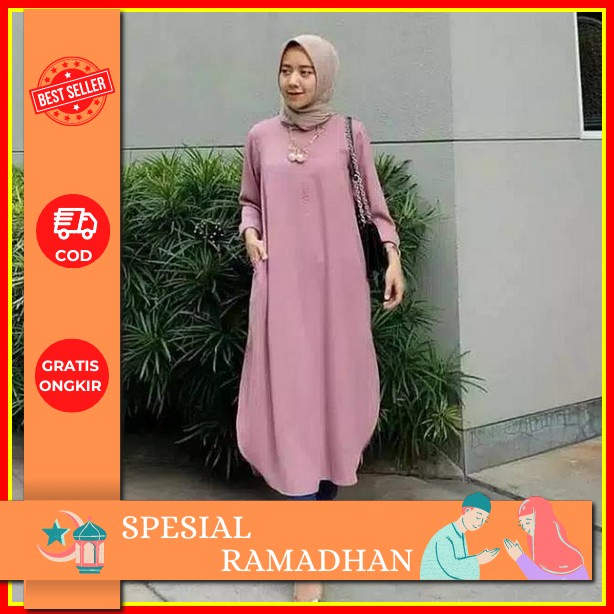 Terlaris Baju Atasan Tunik Elegant Import Premium | Tunik Katun Polo Linen Import Korea | Tunik Keki