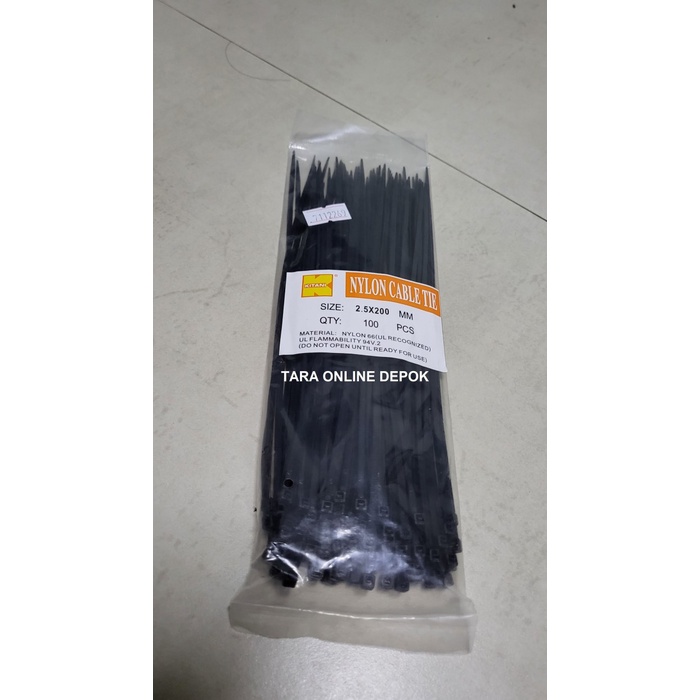 

Kabel Ties 20 Cm x 2,5 mm Hitam merk Kitani - 7112269