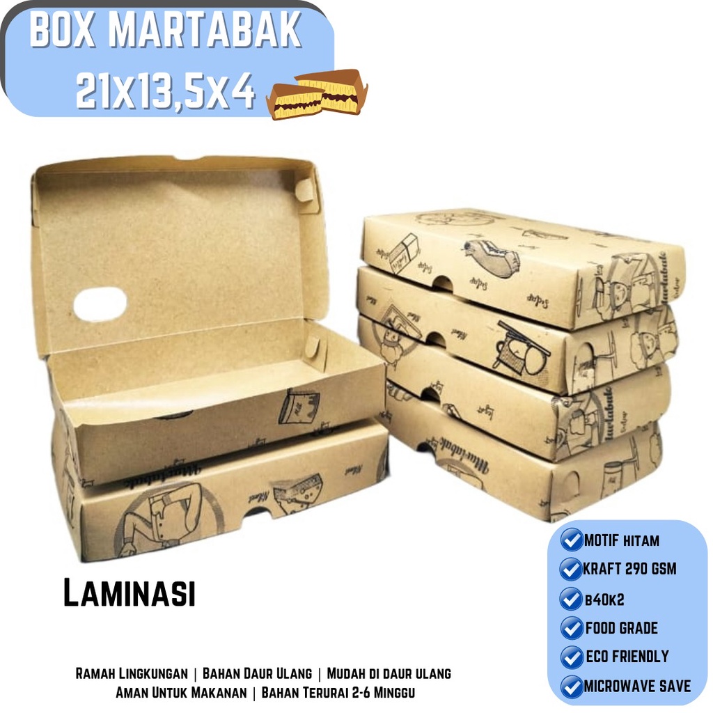 

Dus Martabak Laminasi Dalam (B40K2-21X13.5X4 Cm)