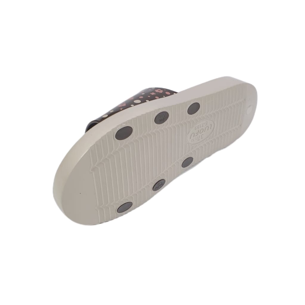 LUOFU ORIGINAL sandal karet empuk murah wanita selop sendal cewek import E7199A2SM-B61