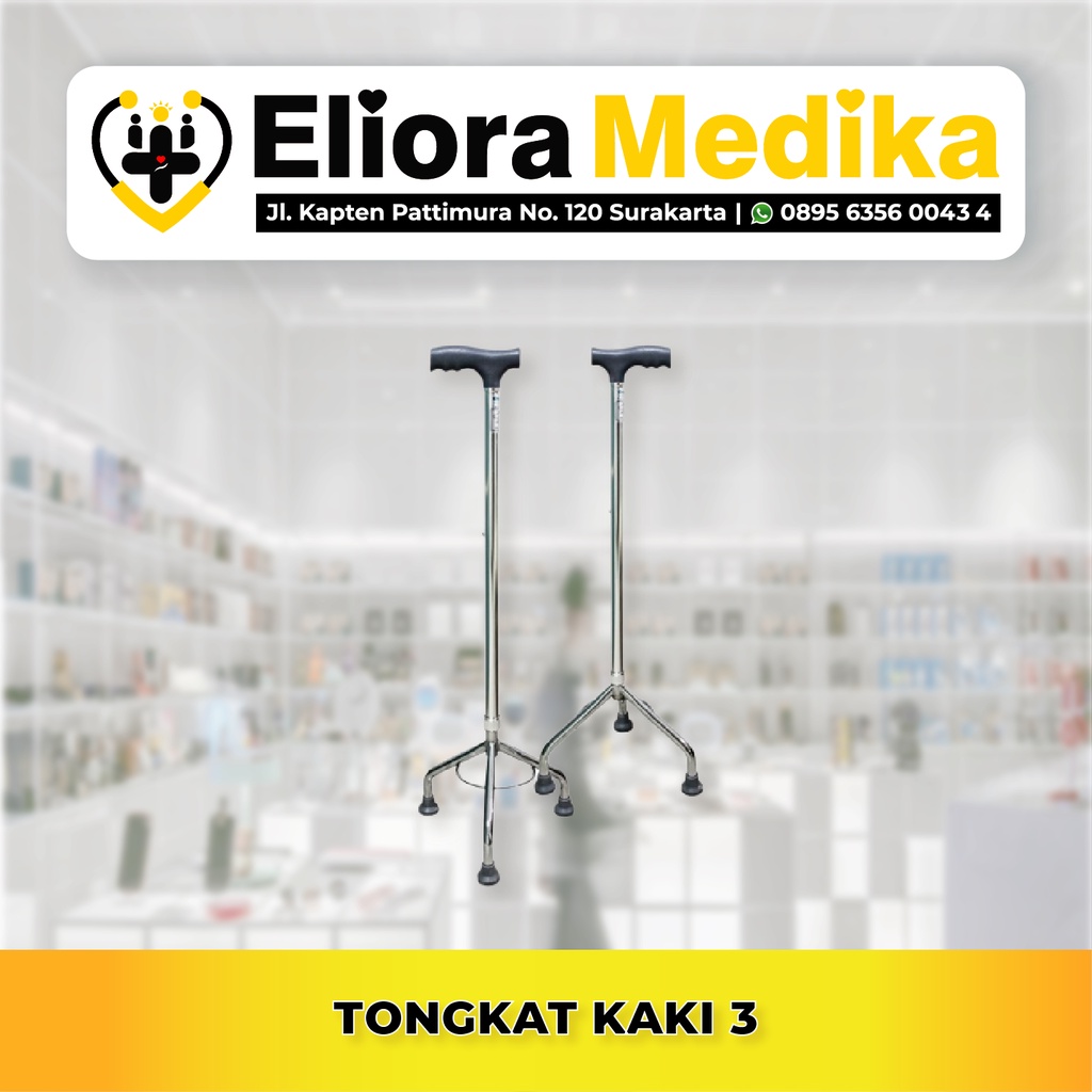 Tongkat Jalan Kaki 3 / Tongkat Orang Tua / Tongkat Jalan / Tongkat Lansia