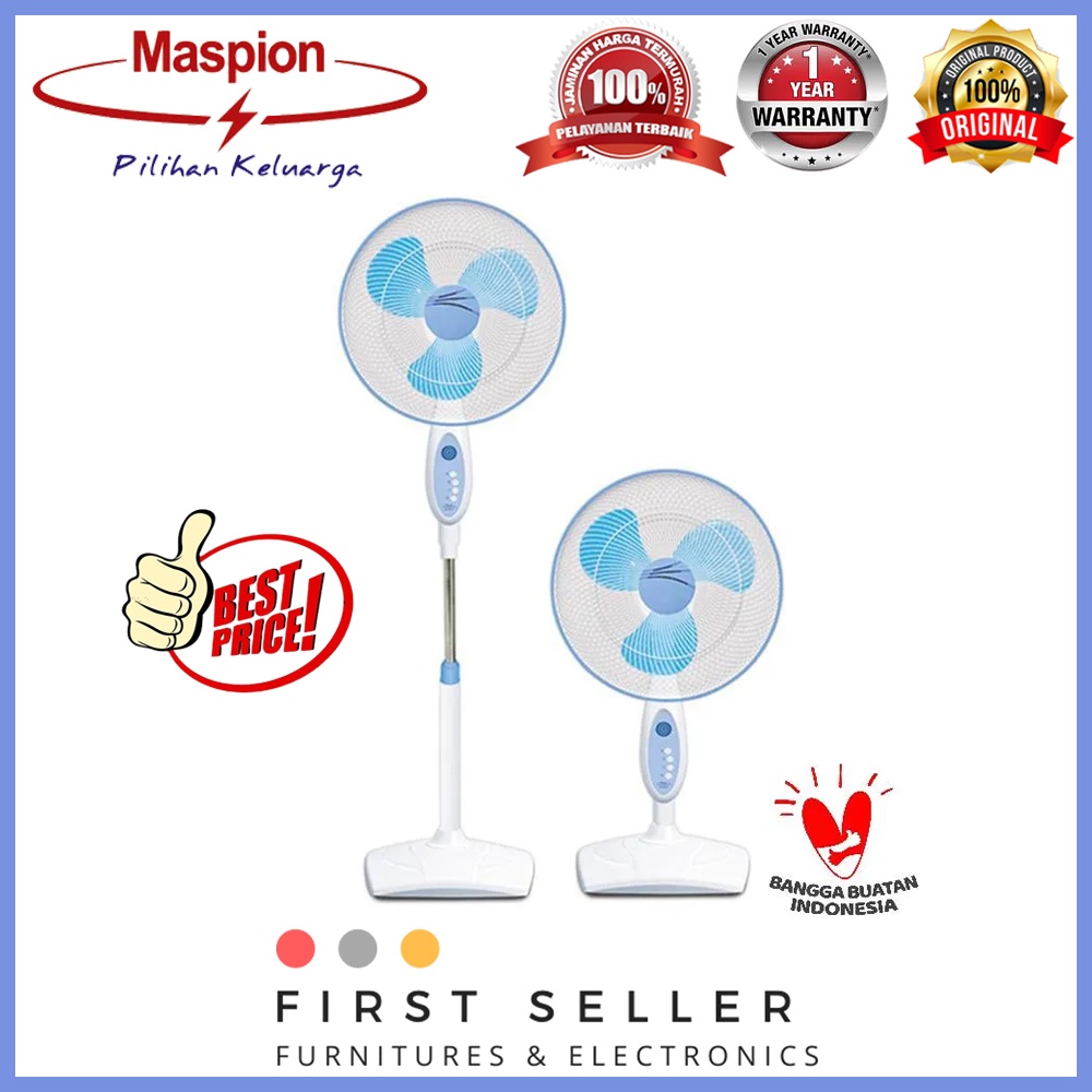 2 IN 1 STAND FAN MASPION + DESK FAN / KIPAS ANGIN EX-167 S (16 INCH)