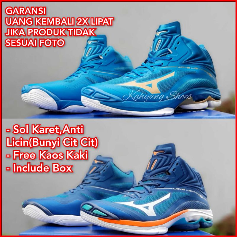 SEPATU VOLI MIZUNO WAVE LIGHTNING Z6 Z4 PREMIUM ORIGINAL TERMURAH BONUS KAOS KAKI