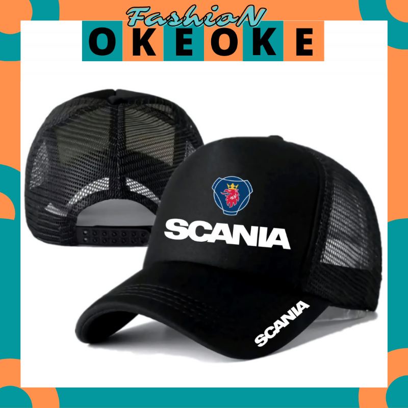 OkeOkeFashion Topi Trucker SCANIA - Topi Distro SCANIA Logo - Topi SCANIA Premium - Topi Pria Dewasa