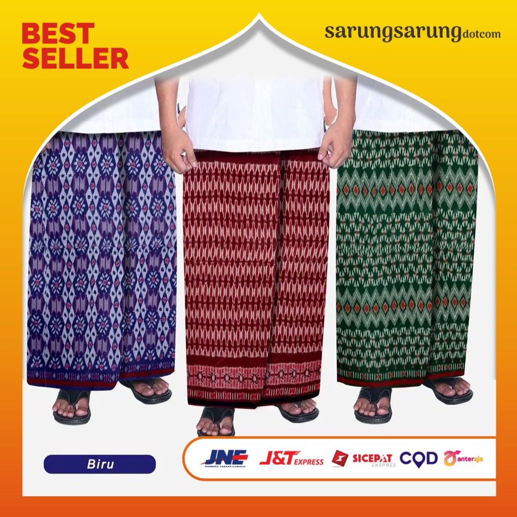 Sarung Pria Tenun Goyor ATBM Toldem AL FAJRI Asli Gloyor Merk AL FAJRI Tegal