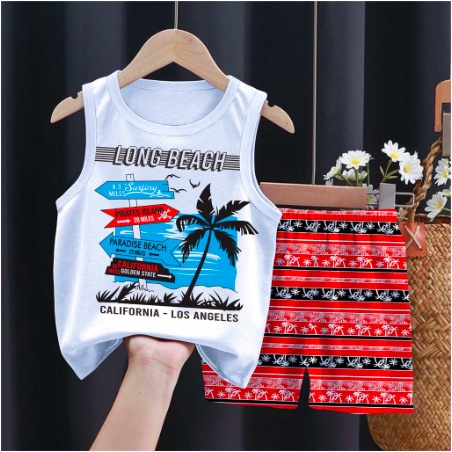 BAJU ANAK SINGLET PANTAI SANTAI / BAJU ANAK PANTAI KE89