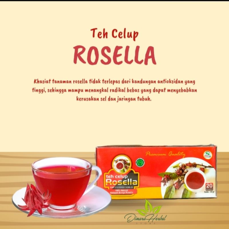 

Teh celup ROSELLA / bunga rosella / herbal tanpa gula