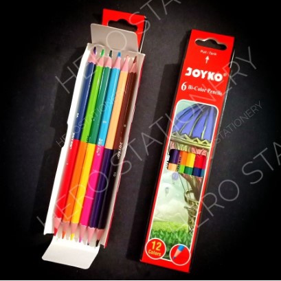 

Joyko pensil warna bi-color pencil 12 warna CP-Bi100