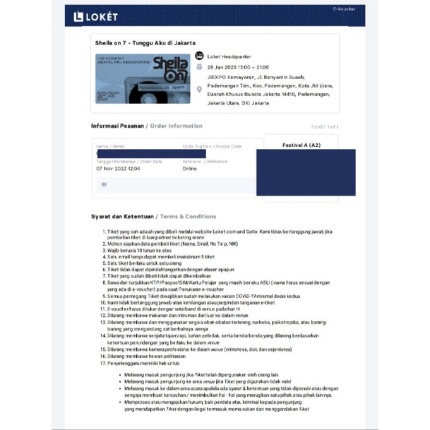 DP Tiket Konser Sheila On 7 - Tunggu Aku Di Jakarta