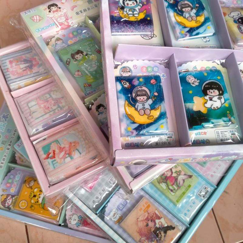 

Mainan Buku Catatan Motif Kartun Korea Lucu Notes book Terbaru 5x7 Cm Grosir