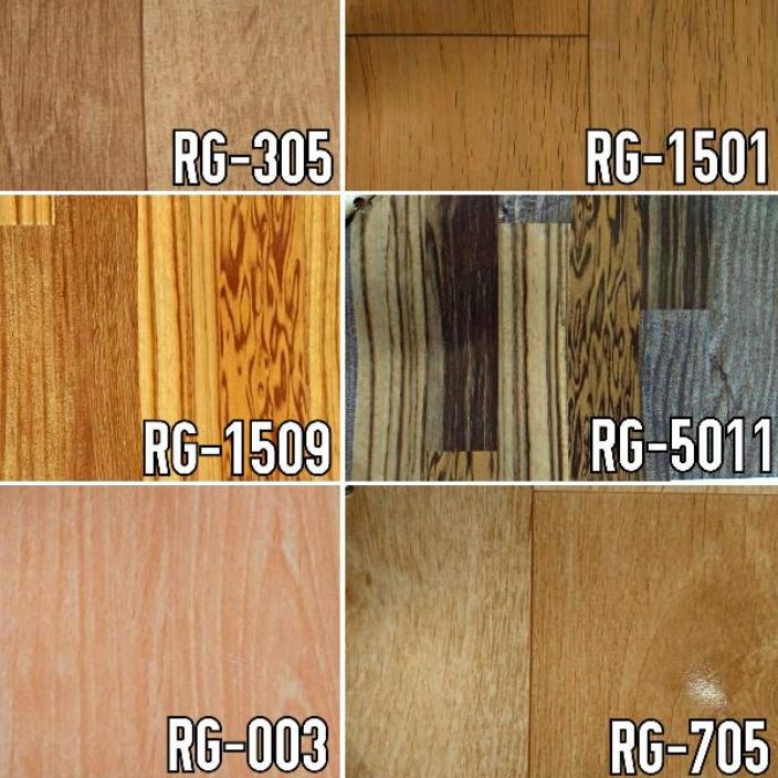 Depan1 Karpet Lantai Vinyl Meteran Impor Korea 0.55 MM - Motif Kayu, Pasir (Apartemen, Teras, Restor