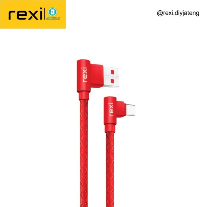 KABEL DATA REXI 90 DERAJAT KE01-C (TYPE C) DAN KE01-M (MICRO ) USB 2.4A Fast Charging CABLE