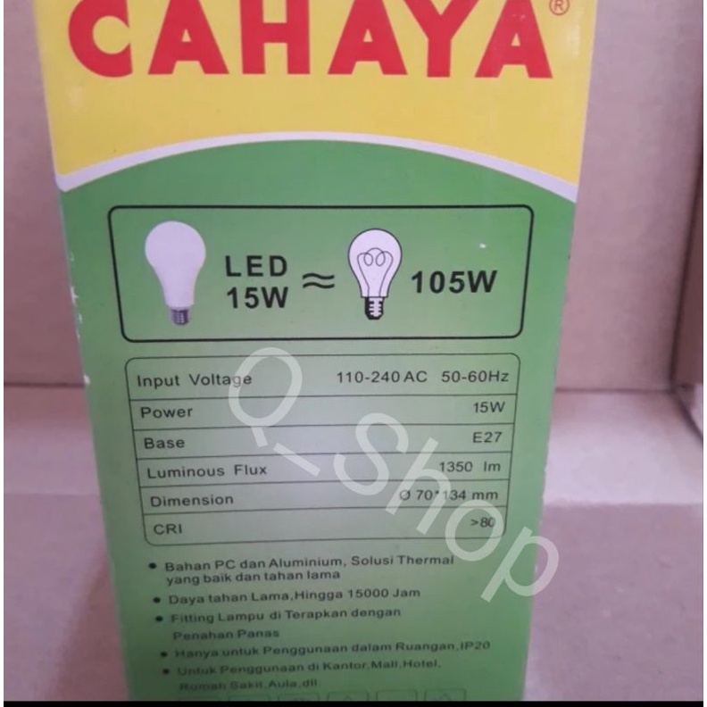 Lampu LED CAHAYA 15 Watt