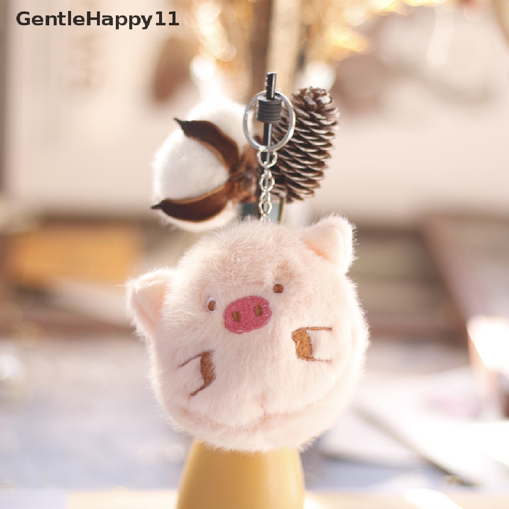 Gentlehappy Kartun Kepala Babi Gantungan Kunci Beruang Boneka Boneka Tas Liontin Dekorasi Gantungan Kunci Mobil Key Ring Lembut Mewah Mainan Anak Hadiah id