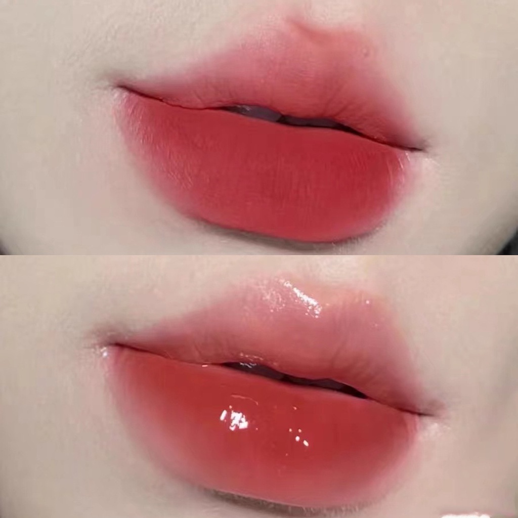 Cappuvini warna baru yang menyenangkan berkepala dua lip glaze mirror water light glaze student high-value lipstick beauty makeup