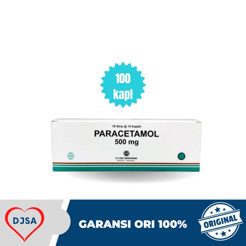 PARACETAMOL 500 MG OBAT NYERI SAKIT GIGI / KEPALA / OTOT DAN DEMAM 100 KAP FM