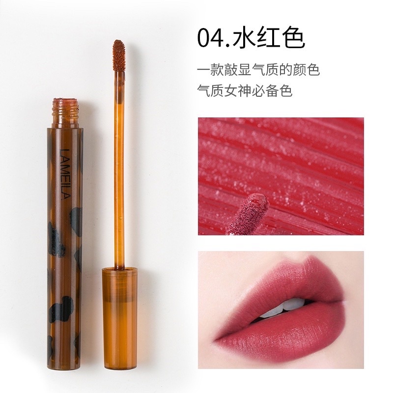 Lameila Lip Glaze Tahan Air Sweat Proof Anti Lengket 6 Warna New 1046