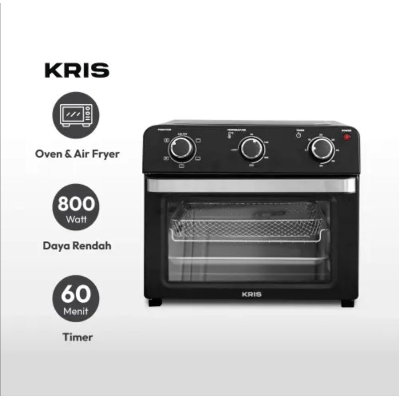 KRIS Oven Dengan Air Fryer 22L800W/Alat Pemanggang&amp;Goreng Tanpa Minyak