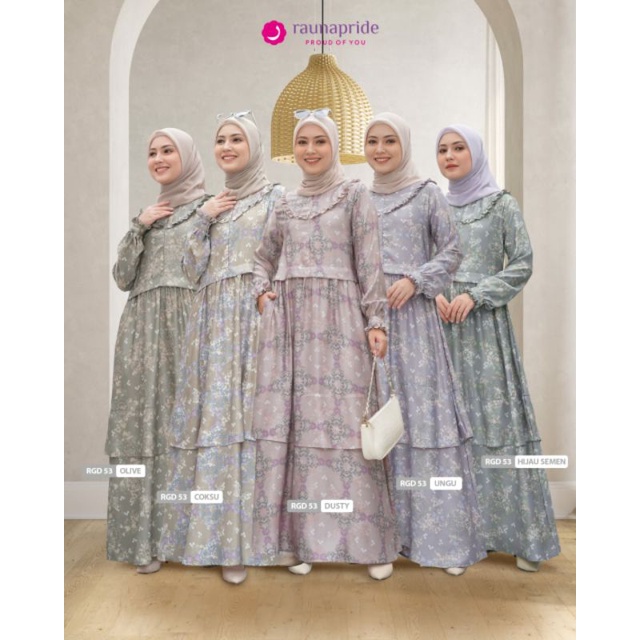 Gamis muslim wanita Gamis premiun Rauna RGD 53
