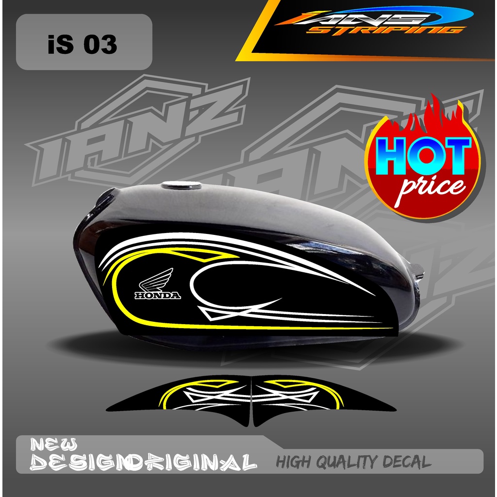 STRIPING CB 100 STANDART / STIKER CB 100 CUSTOM HOLOGRAM DAN NON HOLOGRAM ISO3