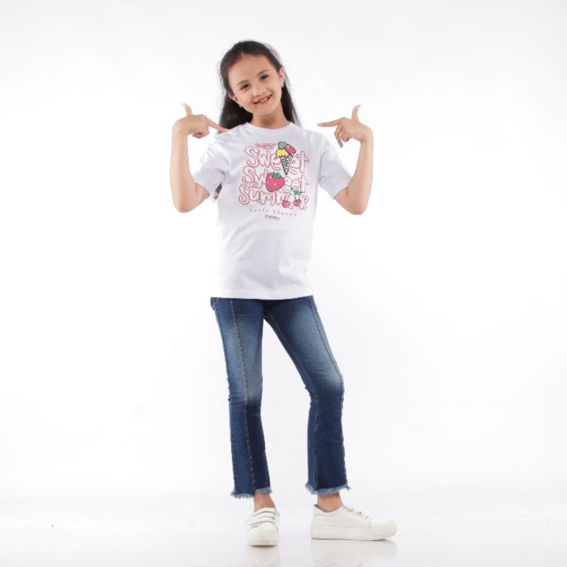 Atasan Baju Kaos Anak Perempuan Tangan Pendek Terbaru Kekinian Usia 5 Sampai 14 Tahun