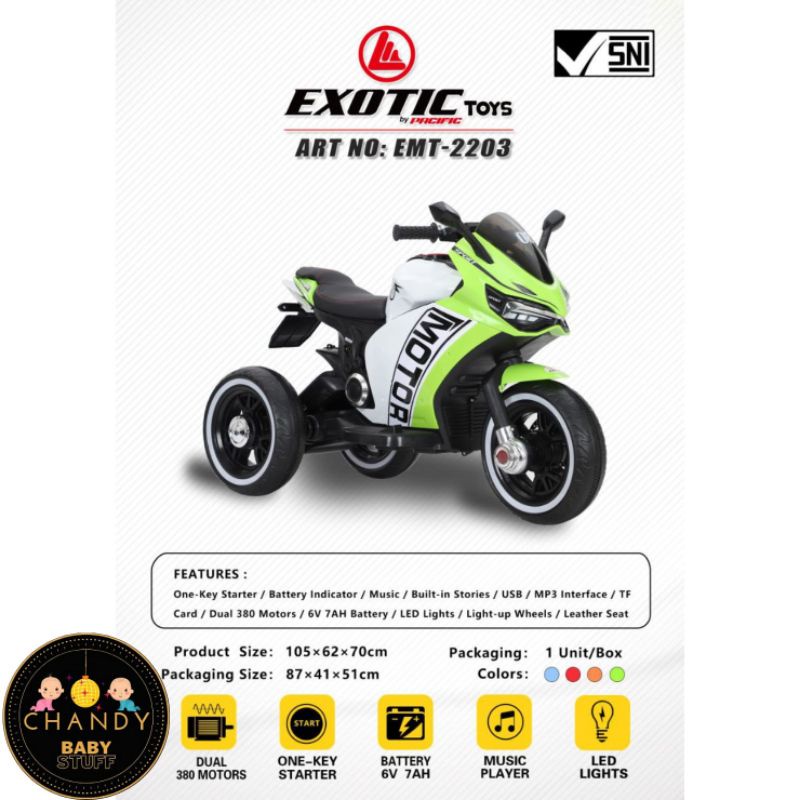 MOTOR MOTORAN AKI MAINAN ANAK EXOTIC EMT 2203