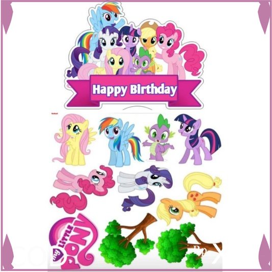 Topper cake karakter kuda poni  my little pony Toko_Renata