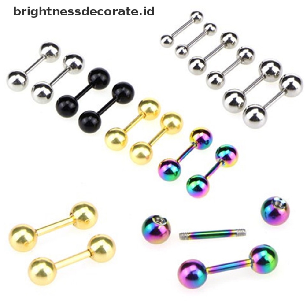 [Birth] Anting Stainless Steel Barbel Telinga Tulang Rawan Tragus Helix Stud Bar [ID]