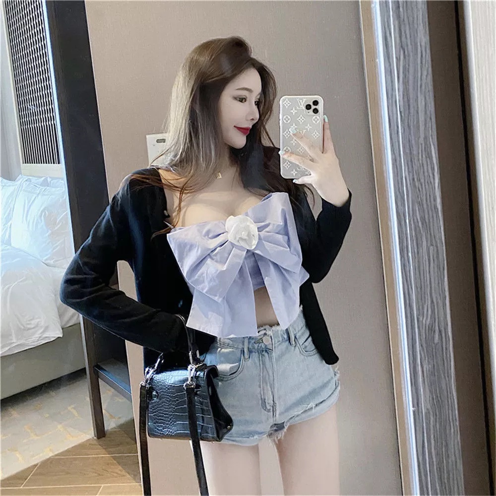 Korean Women Crop Top 1615 (S-XL)