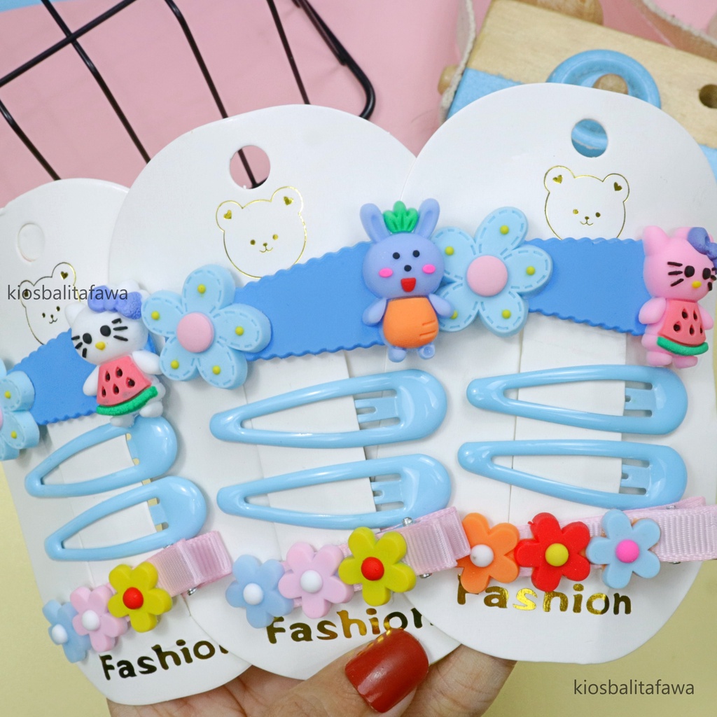 (ISI 4 PCS) Jepit Bite Anak Perempuan / Premium Aksesoris Hair Pin Jepitan Korea Balita Gaya Korean Anak Cewek Babycinnamon