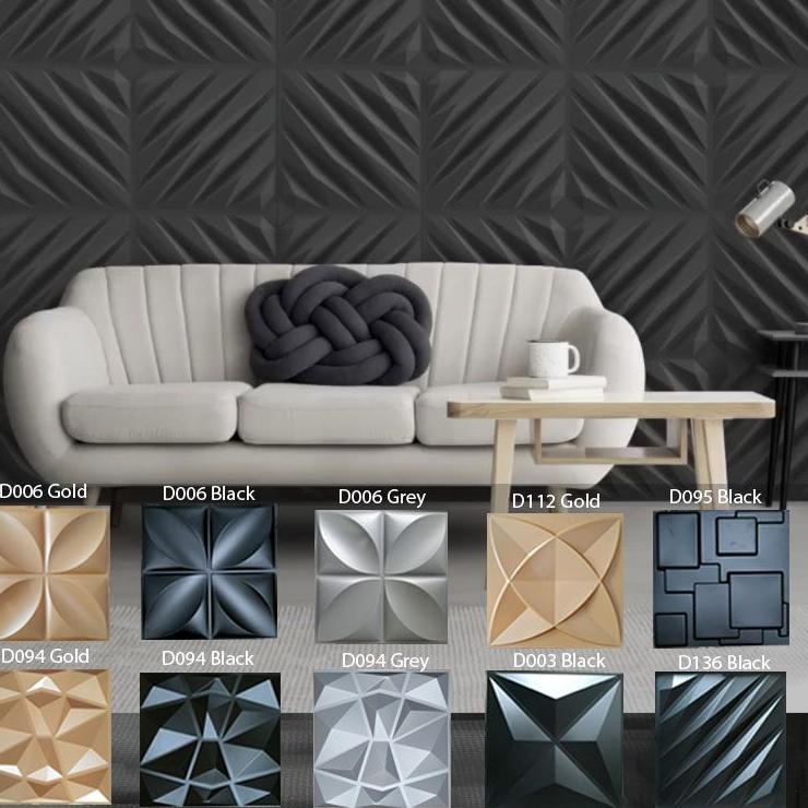 >V44859) GOLD BLACK GREY PINK GREEN 50cm, 3D wall panel Wallpanel pvc . bukan wallpaper , sticker , 