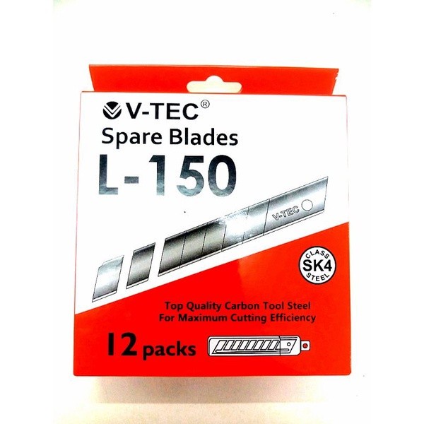 

V-TEC Refill Cutter Type L-150 Merah (1 Box = 12 Pack, 1 Pack = 5 pcs)