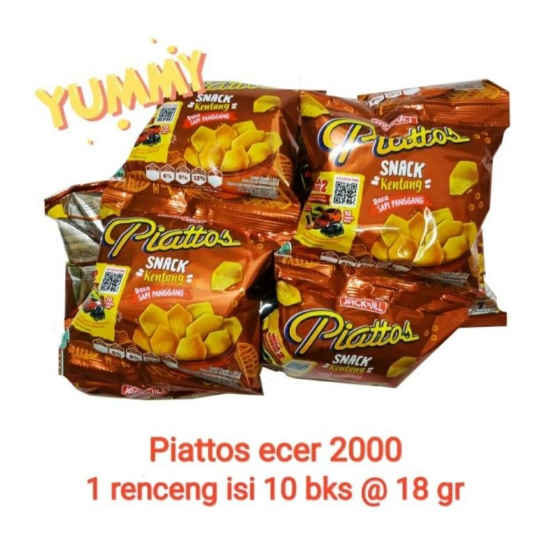 

piattos sapi panggang isi 10 bks | piatos snack eceran 2000