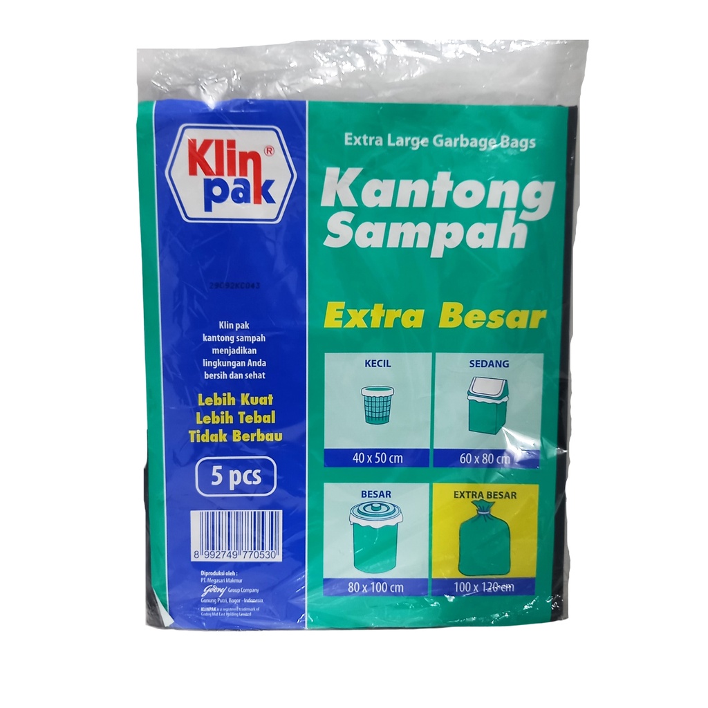 Jual Klinpak Kantong Sampah 100x120cm Shopee Indonesia 6002