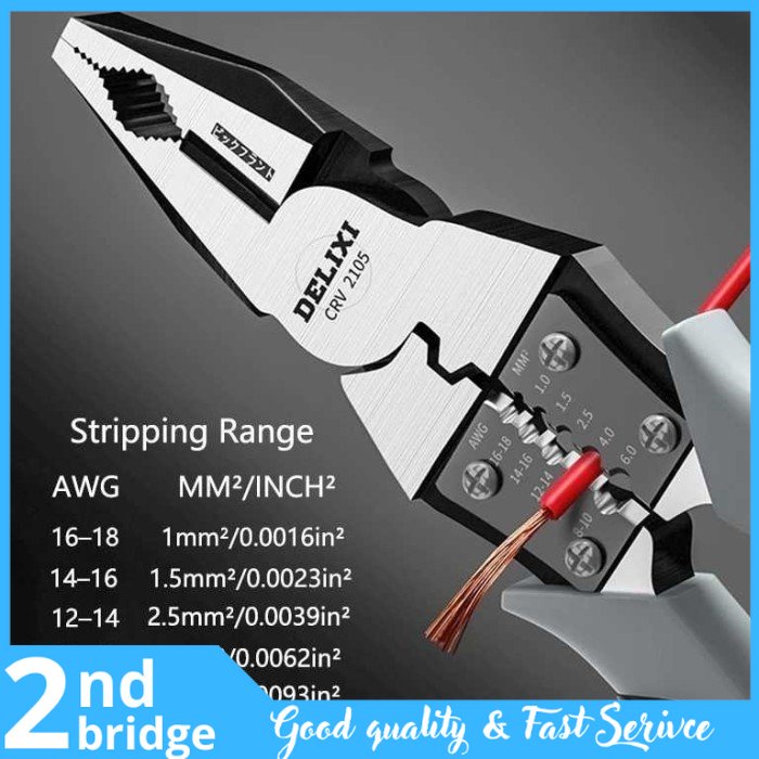 Wire Pliers Tool Stripper Crimper Cutter Needle Nose Nipper Wire ORI