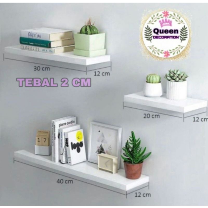 rak dinding ambalan serbaguna 20 30 40 lebar 12 cm minimalis aesthetic pajangan hiasan dinding kamar