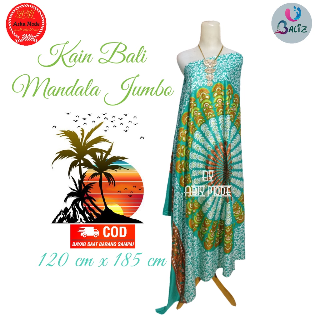 Kain Pantai Kain Bali Pantai - Kain Bali Motif New Mandala Jumbo - Sarung Pantai SEMBILAN MODE - Sarung Bali - Kain Pantai - Kain Katun Jepang - Kain Untuk Hiasan Dinding - Kain Untuk Plafon Mobil Truk Dan Mobil 3/4 Lainnya