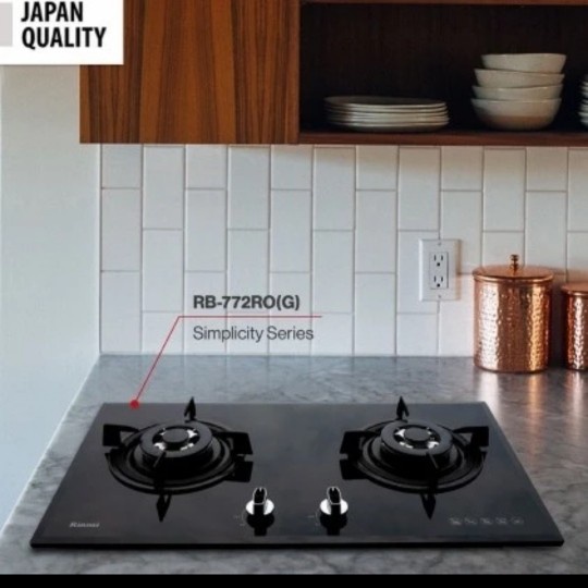 Kompor 2 Tungku tanam Rinnai RB 772 ROG RB-772RO(G) / RB772 ROG 772ROG