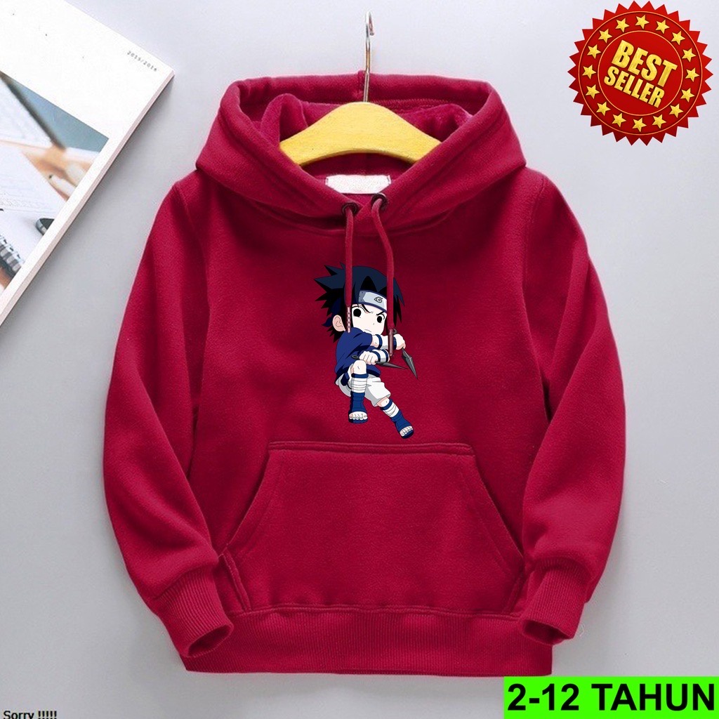 Jumper Hoodie Anak NARUTO BATTLE  II Jaket Hoodie Anak Viral II Sweater Hoodie Kids Sz M - XL ( Laki Laki &amp; Peremepuan )