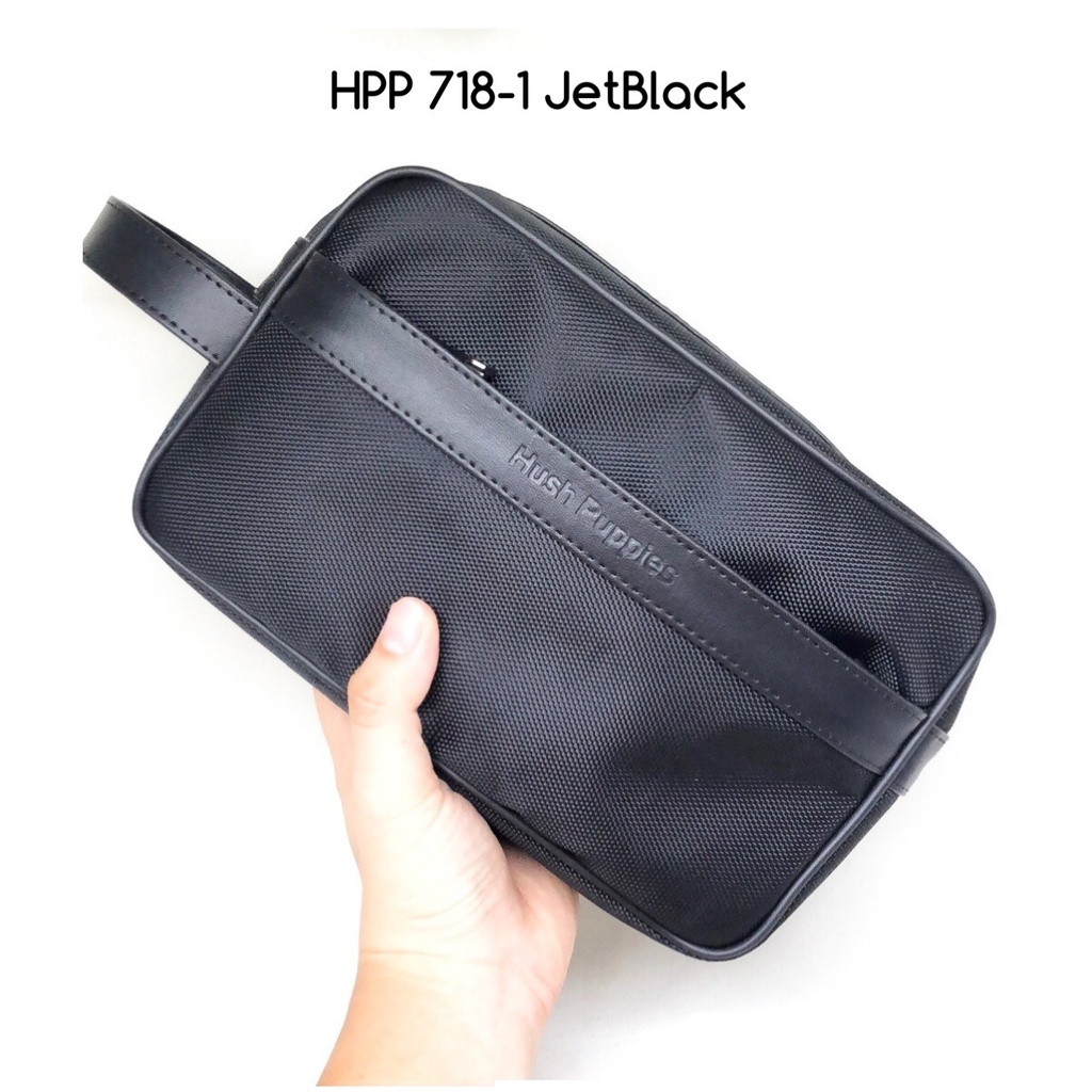 dompet pria hushpuppies 718-1 jetblack premium import dompet murah fashion