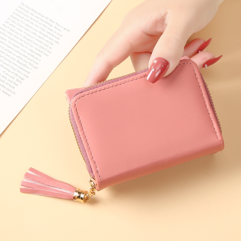 Dompet Lipat Wanita Zipper Multifungsi Kasual Wallet Dompet Cewek Kekinian Import Korea Style Azgalery D78