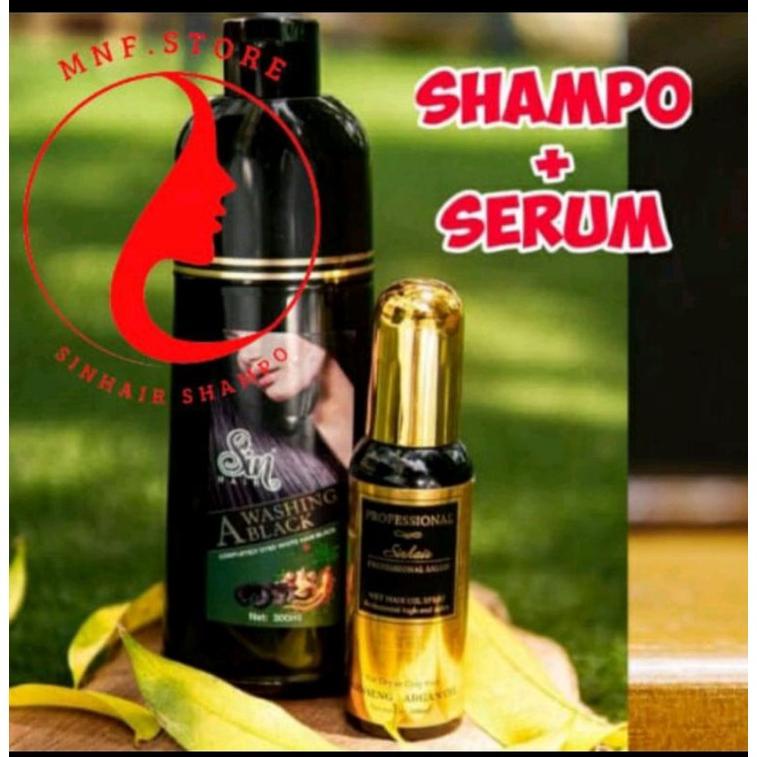 SIN HAIR SHAMPO PENGHITAM UBAN IMPORT JEPANG ORIGINAL HITAM & COKLAT