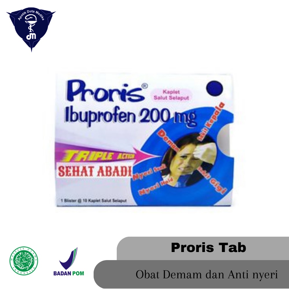 PRORIS 10 TABLET -OBAT DEMAM DEWASA/NYERI KEPALA DEWASA/SAKIT KEPALA DEWASA