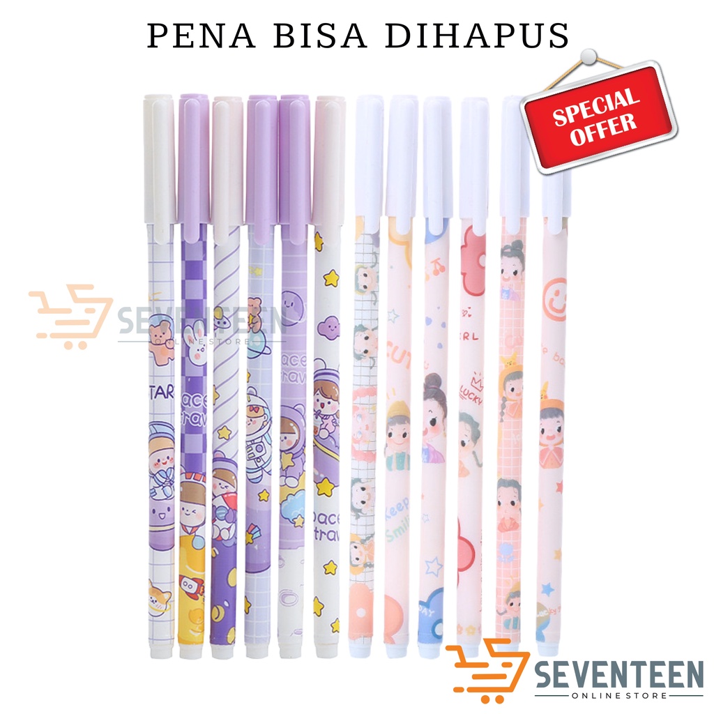 SEVENTEEN PENA AJAIB KARAKTER BISA DIHAPUS PULPEN PENA BOLPOINT GEL ERASABLE PEN PULPEN AJAIB DAPAT DIHAPUS PENA ANAK SEKOLAH ALAT TULIS