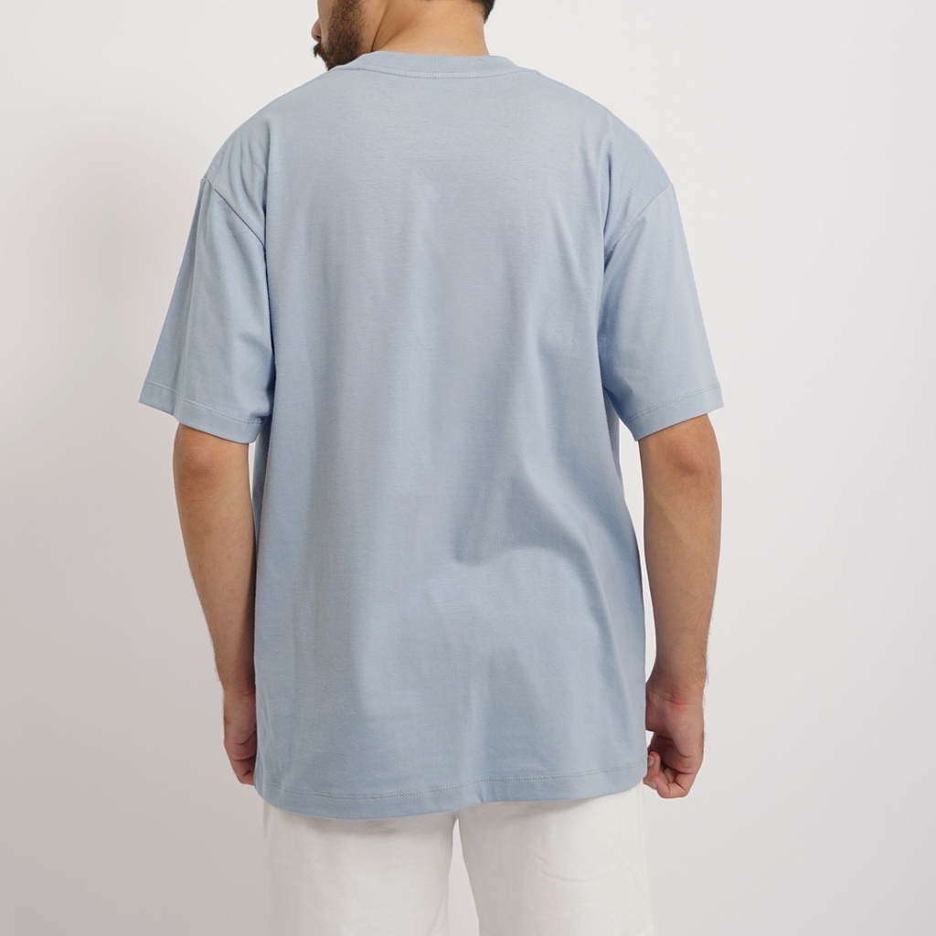 PLAIN Oversize T-Shirt - Dusty Blue (Kaos Polos Oversize 24s)